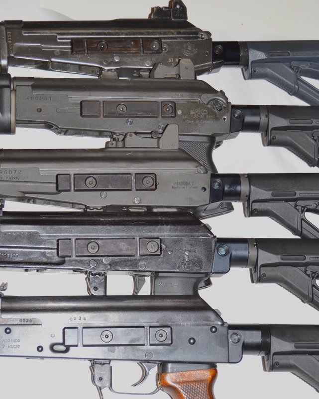 Kylkikiskoja: Galil, RK95, RK62, AK47, Norinco M56S
